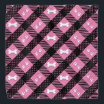 Plaid Joli rose - Pet Bandana<br><div class="desc">Animal de compagnie Bandana. Avec un joli motif rose élégant. La couleur rose arrière - plan peut être changée en n'importe quelle couleur. ⭐ 99% de mes designs dans mon magasin sont faits en couches. Cela vous permet de redimensionner et de déplacer facilement les graphiques et le texte pour qu'il...</div>