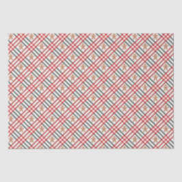 Plaid Kerst Gingerbread Rood Groen Tissuepapier