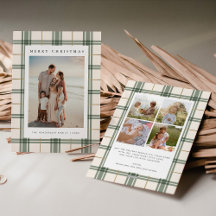 Plaid kerst Kaart met foto