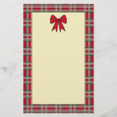 Plaid Kerstmis brief briefpapier (Voorkant)