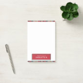 Plaid Klassieke Kleurrijke Gepersonaliseerde Schoo Post-it® Notes (Kantoor)