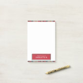 Plaid Klassieke Kleurrijke Gepersonaliseerde Schoo Post-it® Notes (Op bureau)
