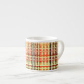 Plaid Land Plaid Peach Design Espresso Kop (Voorkant rechts)