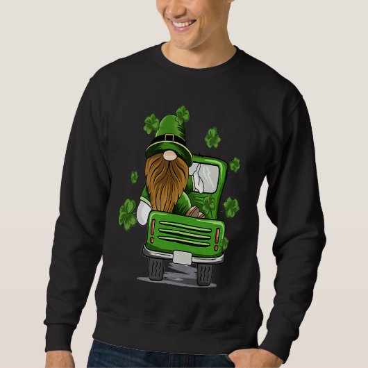 Plaid Leprechaun Monster Truck St Patrick's Day Lu Trui (Voorkant)