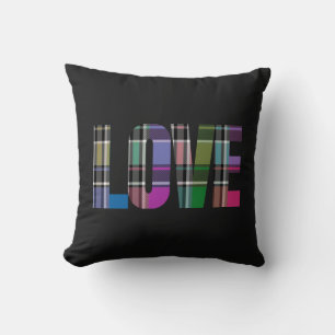 Plaid Love Accent Pillow beroemd gemaakt door HAMb Kussen