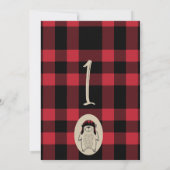 Plaid Lumberjack Beer Wild One Birthday Invitation Kaart (Achterkant)