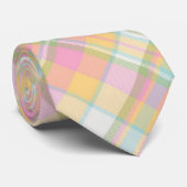 Plaid Mannen Stropdas - Multi Spring Kleuren {S2D2 (Opgerold)