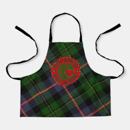 Plaid Merry Christmas& Bright Apron Schort
