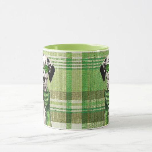 Plaid met een Dalmatische Kersthond Mok (Midden)