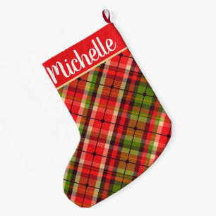 Plaid met Naam Grote Kerstsok