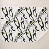 Plaid Moderne à Motif Infini avec Monogramme (Devant (Horizontal))