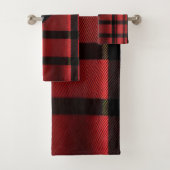 Plaid Moderne Abstraite Rouge Noir Plaid Collectio (En situation)