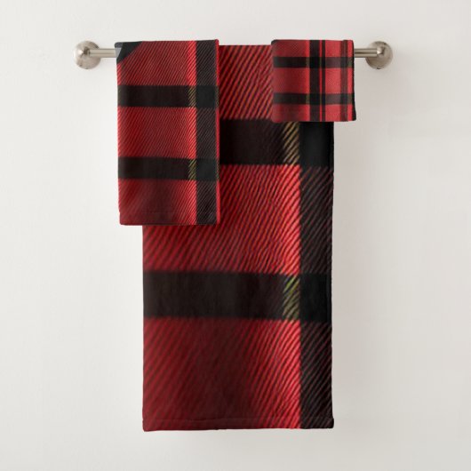 Plaid Moderne Abstraite Rouge Noir Plaid Collectio (En situation)