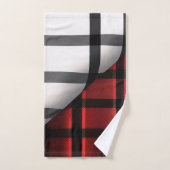Plaid Moderne Abstraite Rouge Noir Plaid Collectio (Serviette à main)