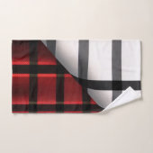 Plaid Moderne Abstraite Rouge Noir Plaid Collectio (Serviette à main)