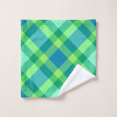 Plaid Moderne Du Milieu Du Siècle, Jade Green & Tu (Gant de toilette)
