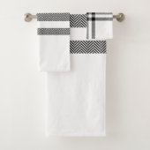 Plaid moderne noir et blanc (En situation)