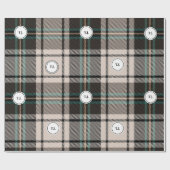 Plaid Monogram Klassiek Kerst Inpakpapier (Vlak)