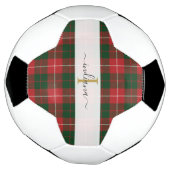 Plaid Monogramme Nom Carreaux Rouge Vert Tartan (Tourné)