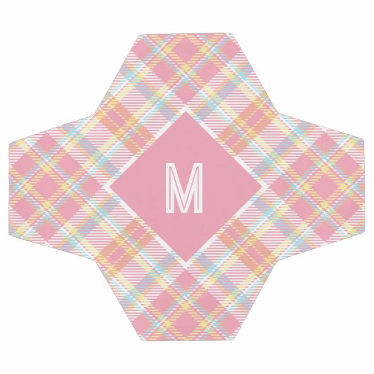 Plaid Monogramme personnalisé / Motif Tartan (Plat)