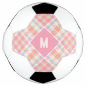 Plaid Monogramme personnalisé / Motif Tartan (Devant)