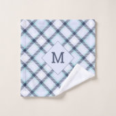 Plaid Monogramme personnalisé / Motif Tartan (Gant de toilette)