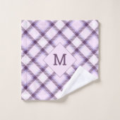 Plaid Monogramme personnalisé / Motif Tartan (Gant de toilette)