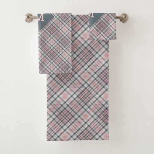 Plaid Monogramme personnalisé / Motif Tartan (En situation)