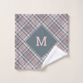 Plaid Monogramme personnalisé / Motif Tartan (Gant de toilette)