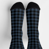 Plaid Navy & White Initial Monogram Socks Sokken (Top)
