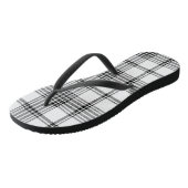 Plaid - Noir Blanc - Emo - Paire de tongs (Incliné)