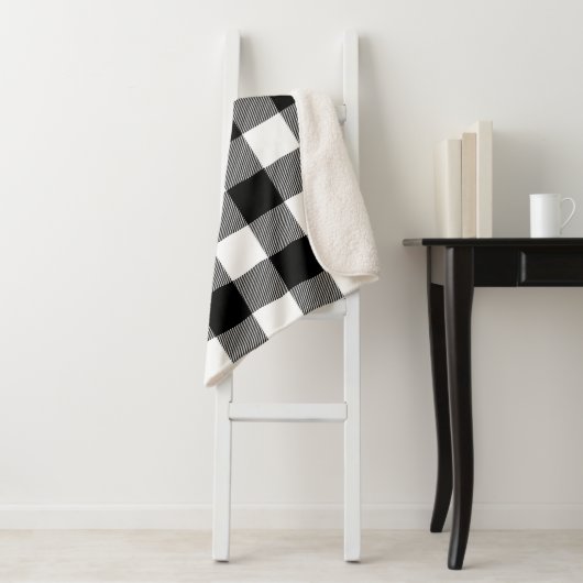 plaid noir et blanc (En situation)