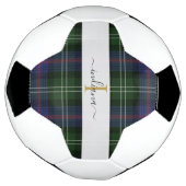 Plaid Nom Monogramme Script Tartan Rustique (Tourné)