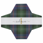 Plaid Nom Monogramme Script Tartan Rustique (Plat)