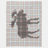 Plaid op Plaid Moose Fleece Deken (Voorkant)