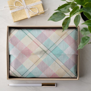 Plaid Pasenserie ontwerp #1 Tissuepapier
