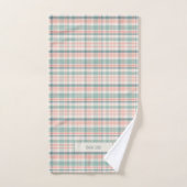 Plaid pastel avec nom (Serviette à main)