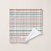 Plaid pastel avec nom (Gant de toilette)