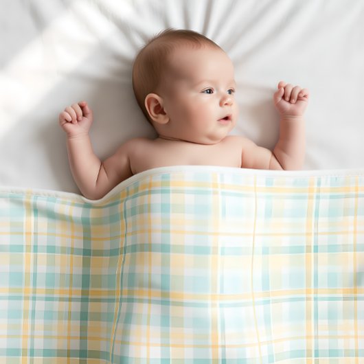 Plaid Pastel Premier Noël de Bébé