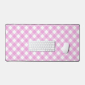 Plaid pastel rose et blanc (Clavier et souris)