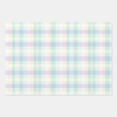 Plaid Pastel Roze Groen Geel Blauw Paars Inpakpapier Vel (Voorkant 3)