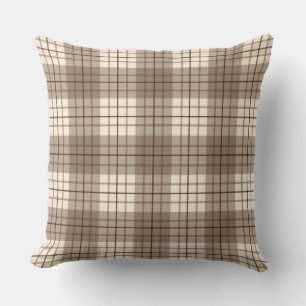 Plaid Patroon Browns & Cream Kussen