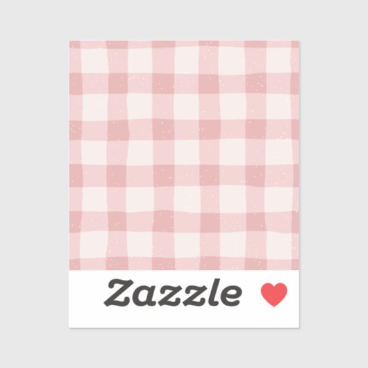  plaid patroon in roze Scrapbooking Sticker (Vel)