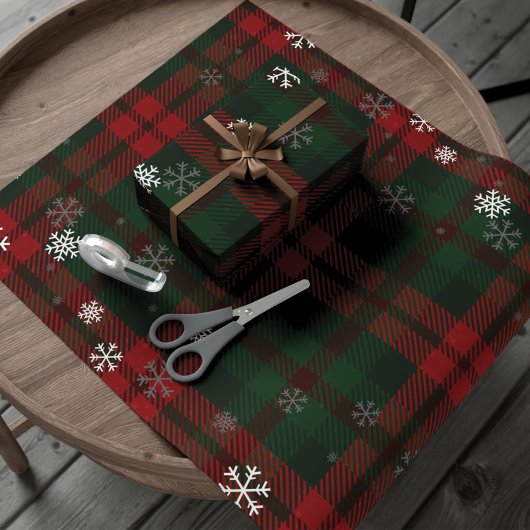 Plaid Pattern Christmas Feestdagen Cadeaupapier
