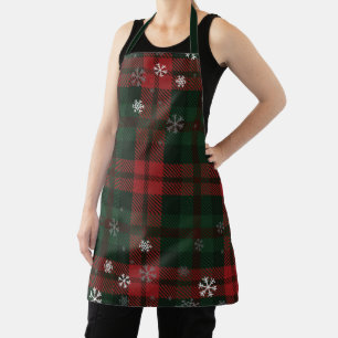 Plaid Pattern Kerstvakantie Schort