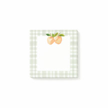 Plaid & pêches 3 x 3 notes post-it