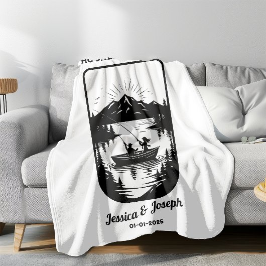 Plaid personnalisé, couverture de mariage pour cou