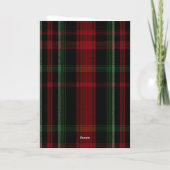 Plaid plié carte de vacances classique festive (Dos)