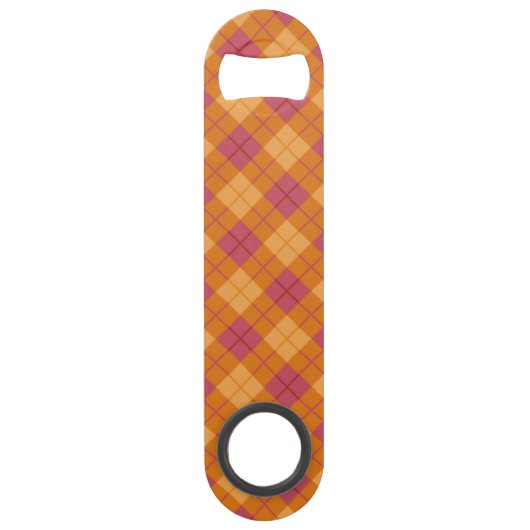 Plaid polarisé dans l'orange et le rose (Devant)