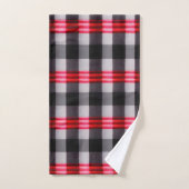 Plaid Populaire Abstrait Rouge Noir Plaid Collecti (Serviette à main)